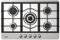 Svan Encimera de Gas Inox SGW57500X. Potencia máx. 4 kW, 5 Quemadores, Quemador WOK triple llama, sistema Ignición Automática, Parrillas Forjadas, Kit Conversión Gas Natural