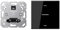 Jung Home Jalousietaster-Set mit 1723NE Nebenstelle 3-Draht + BTLS17101PSW Wippe Taster 1-fach mit Pfeilsymbolen Schwarz Serie LS