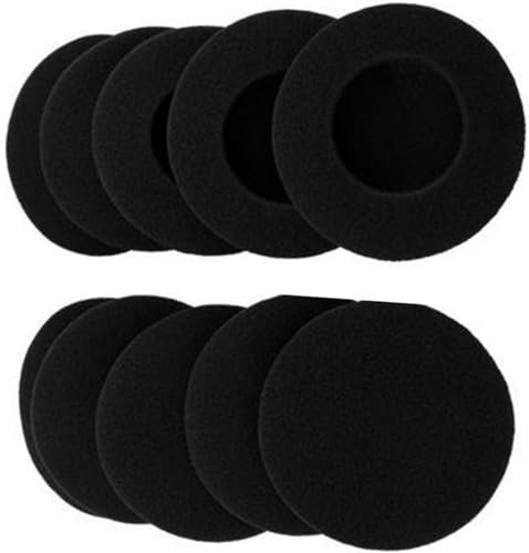 5 pares de almohadillas de espuma de repuesto negras de 60 mm compatibles con Logitech para auriculares H600 H330 H340, almohadillas de repuesto hechas de esponja suave, cómoda, duradera y flexible