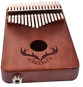 Abaodam Muspor Kalimba Aus Hochwertigem Holz Mit Eq Tragbares Daumenklavier Für Musikliebhaber Tragetasche Kaffeefarben