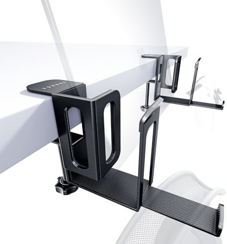 NODOCA Laptop Ständer Vertikal, Aluminium Vertikaler Laptop Ständer, Platzsparender Desktop-Seite Montierter Laptopständer, für Laptops/MacBook Air,Pro/Samsung/iPad/Tablets[2-Slot,Schwarz]