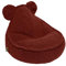 MEOWBABY Sitzsack Kinder – Bequemer Kindersessel mit Füllung – Sitzsack Kinderzimmer – Weicher Bodensessel für Kleinkinder – Waschbarer Bezug – Kindersitzsack für Mädchen & Jungen, Bearly, Dunkelbraun
