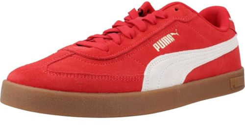 PUMA Sneaker Unisex Club II Era in Pelle Scamosciata, per Tutti i Tempi Red PUMA White PUMA Gold, 42.5 EU