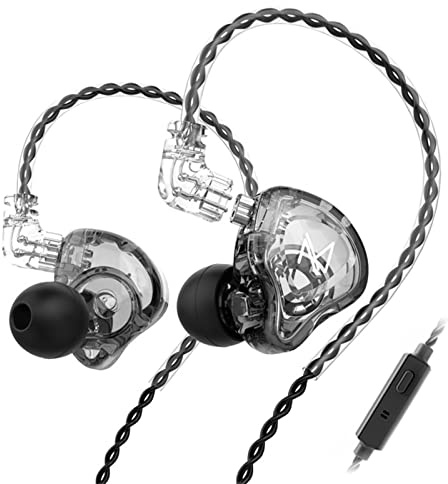 KAMINRUN TRN MT1 in-Ear Earphone Headphones, HiFi in-Ear Earphone Earbud with New 10mm Composite Magnetic Dynamic Driver in Ear Monitor Earbuds with Detachable C Pin 0.75MM Cable(with mic,Grey)