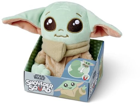 Simba 6315870462 - Disney Mandalorian Grogu Schulter-Kuscheltier (12 cm) - Grogu als magnetische Plüschfigur zum Mitnehmen, Spielzeug für Fans & Kinder ab 0 Jahre