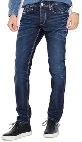 JACK & JONES blå denimjeans för män, Svart 5, 36W / 36L