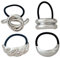 4 Stück Hair cuff, haargummi damen, hair cuffs Silber, Silber Haarspange, Pferdeschwanz Halter Haarnadel, Manschette Metall Haargummis Punk Haar Halter Silber Ponytail Cuff