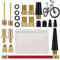 Fahrradventil Adapter Set, Autoventil Adapter und französisches Ventil Adapter mit Sortierbox, Alle Ventiladapter Fahrrad SV AV DV, Luftpumpe Adapter, Ballnadel, Kompressor Ventiladapter