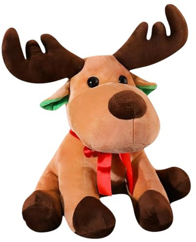 Csafyrt Rentier Weihnachtsdekoration süße Weihnachts -Rentier -Puppen -Sammler -Rentier -Plüschspielzeug weich gefüllte Tierspielzeug Mädchen & Jungen Party Home Holiday Decor (14 Zol