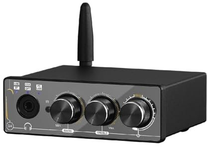 Miniconvertidor Digital a analógico Q4, Receptor S/PDIF, USB, DAC for Juegos, Amplificador de Auriculares Coax/Opt de 24 bits/192 K