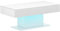 radelldar Couchtisch Wohnzimmertisch Hochglanz, Sofatisch mit LED Beleuchtung modern für Wohnzimmer, 110x55x50cm/USB (Weiß)