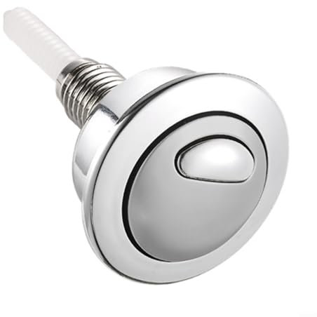 Para Siamp para Optima 49 Botón de descarga de inodoro Dual Flush para Twyford Vitra 48 mm de diámetro, plata, material ABS, fácil instalación, apto para cisternas estándar