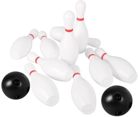 BESPORTBLE - Kinder Bowling Set - Kunststoff Bowling Spielzeug - Weiß - 15 cm - Indoor & Outdoor Sportspielzeug für Kinder
