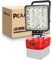 PICAA 48W Lampe de Travail LED Sans Fil pour Milwaukee 18/20 V, Projecteur LED Portable avec port de charge USB et type C pour Travaux, Chantier, Garage, Camping (pas de Batterie)