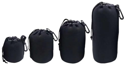 JTMKYO 4-Piece Camera Lens Storage Bag, Portable Protection Bag, Shock Absorbing Storage Bag, Camera Accessories, Travel Supplies.
