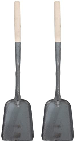STOBAZA 2 Pièces Pelle à Cendres Multifonctionnelle Inoxydable avec Long Manche Lot pour Cheminée et Barbecue Design Pratique et