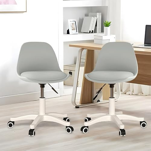 XUEGW Kleiner Schreibtischstuhl ohne Armlehnen, höhenverstellbarer Home-Office-Stuhl für Jugendliche