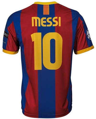 Heim Trikot Barca Leo. #10 Nostalgische Trikots Football Fußball Trikot Erwachsenengrößen(M,Leo_)