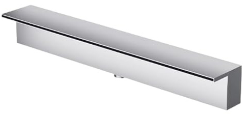 Kit di scarico a cascata per piscine e laghetti da giardino, fontana di troppopieno da parete in acciaio inox