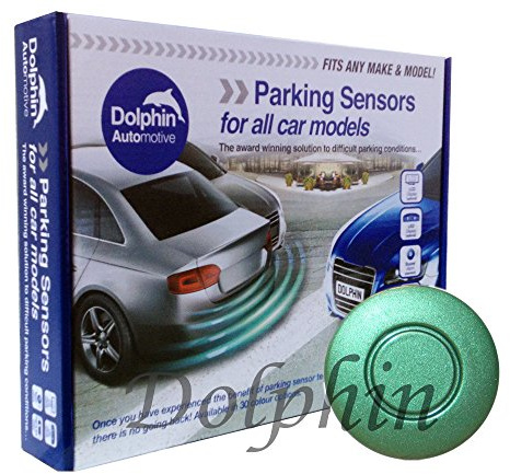 Dolphin Automotive DPS400 Reverse Parking Sensors Auto Express Award Winning In 32 Colours 4 Ultrasonic Radar Sensors Kit Audio Alert System Matt & Gloss Black +30 More Colours (Aqua)