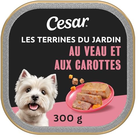 Cesar Les Terrines du Jardin 20 x 300 g Veau et Carottes du Jardin (Pack de 20)