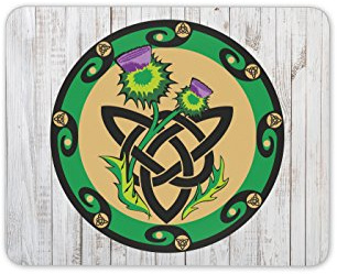 Destination Vinyl Ltd Celtic Thistle Mouse Mat Pad - Flower Scotland Scottish Sign Computer #4072