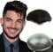 NLW Human Hair Toupee for men hair replacement system Gents hair piece PU Thin Skin toupee 10x8 base Men's wig #1b Off Black