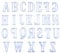 Xurgm Stanzschablonen Buchstaben 5cm Scrapbooking Stanzschablone Stanzen Schneiden Schablonen Stanzformen, für Sizzix Big Shot/Cricut Cuttlebug/und andere Stanzmaschine