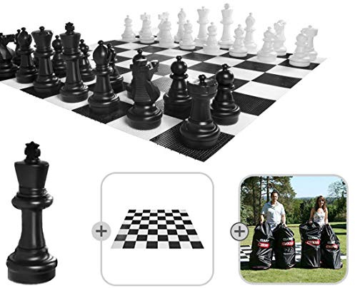 Ubergames XXXL Gartenschach Spiele - Giga Schachfiguren bis 64 cm Groß