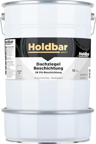 Holdbar Dachziegel Beschichtung Tomatenrot (RAL 3013) 10 Kg - Dachziegel Farbe - Dachfarbe - Dachbeschichtung - Haftet auf Stein, Beton, Dachziegeln oder bestehender Beschichtung – 2 Komponenten