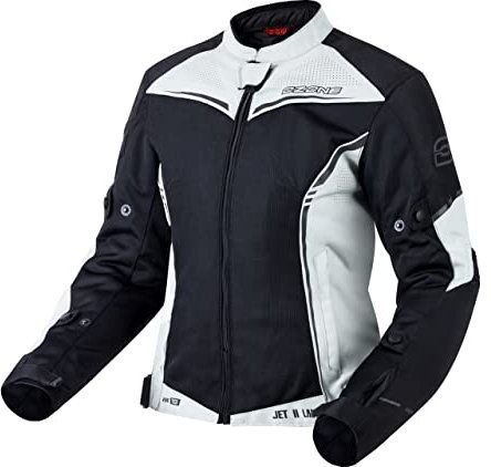 Ozone Jet II Lady Veste moto femme protections coudes et épaules membrane étanche ventilation éléments réfléchissants 4 poches