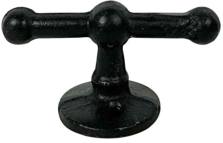 zeitzone Belegklampe T-Form Festmacher Nostalgie Gusseisen Schwarz Antik-Stil 10cm
