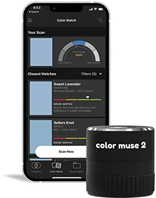 COLOR MUSE Farbanpassungswerkzeug, digitale Farbwerte, Sensor, Lesegerät für Farbabstimmung und Scanner für Maler und Designer, 2 Stück