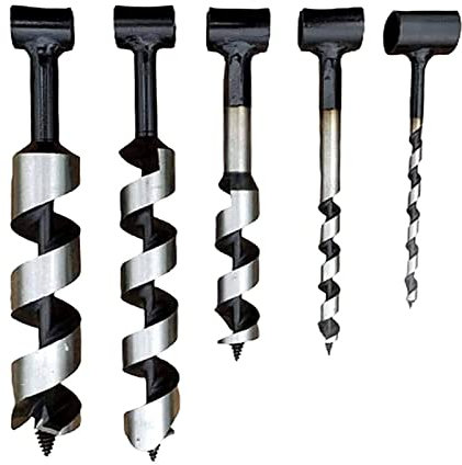 4-teiliges Mehrzweck-Survival-Bohrer-Set Manuelles Scotch-Eye-Holzbohrer-Set Hochleistungs-Handbohrer-Bohrer Perfektes Ergänzungswerkzeug für Überlebens- und Campingausrüstungspakete,30mm four pack