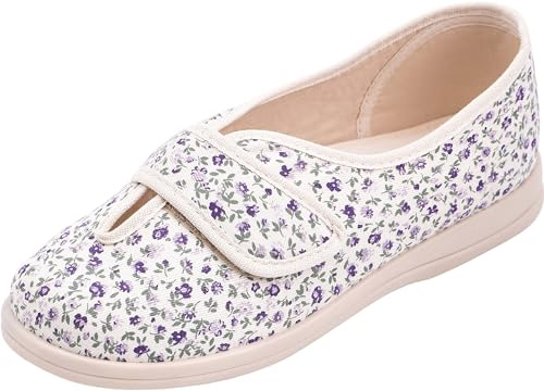 Cosyfeet Sally - Extra Wide Women's Fabric Shoes - 6E Width