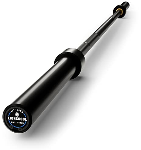LIONSCOOL Premium Langhantel 1,8 m (schwarze E-Beschichtung, 1,8 m, 227 kg)