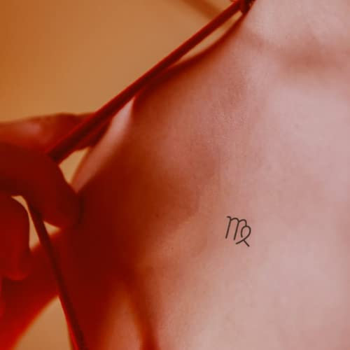 Inkster Tattoo - Jungfrau | vegane & wasserfeste Temporäre Tattoos für Erwachsene - EU-Kosmetikzertifizierte Farbe - revolutionäres 2 Wochen Tattoo | Premium Klebetattoos & Fake Tattoo