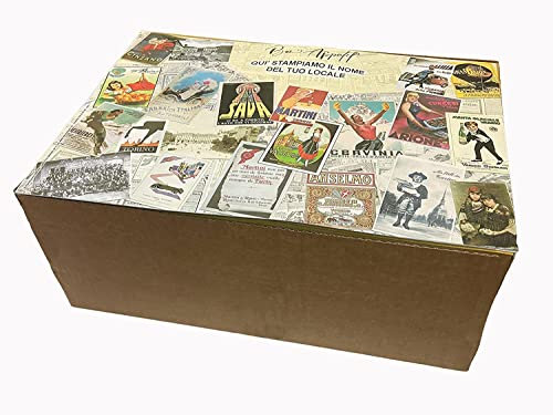 Tovagliette Vintage PERSONALIZZATE carta 90 gr bianca monouso - Tovagliette sottopiatto con stampa a colori DIMENSIONI 30x40 cm ideali per Bar, Ristoranti e Pizzerie (2000)