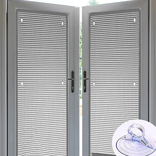 Zlovne Película de Privacidad,Película para Ventana Solar y Protección UV,Infrarrojos,7 Mm de Espesor Película Aislante de Aluminio Doble,Autoadhesiva,Sin Residuos,para el Hogar (75x90cm/30 x35)
