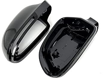 ENLIGMA Rückspiegelkappe Ersatz-Spiegelabdeckung Für A4 S4 A5 S5 A6 S6 A8 S8 Q3 SQ3 A3 D3 8P 4F C6 In Kohlefaser-Optik Schwarz B8 8K Auto Spiegelkappen(1 UK)