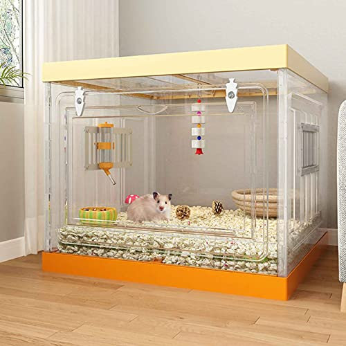NEZIH Hamster -Käfig Großes Glas, Chinchilla -Häuser, Hoch Transparentes Pp -Material Für Eichhörnchen/Eidechse/Schildkröte/Rutin -Huhn/C-Single-Layer 5-Piece Set