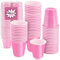 Kinmsito 100 Stück Rosa Shot Cups, Shot Becher 5cl/50ml,Plastik Schnapsgläser,Wiederverwendbar becher,Schnapsbecher Mehrweg,Pink Cups,Mini-Partybecher für Party Camping Geburtstag Hochzeit