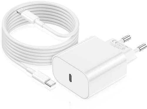 iPhone Schnellladegerät mit Ladekabel, iPhone Schnellladekebel 2m kable mit 20W USB C Ladegerät Adapter Stecker for Apple iPhone 14 Plus/13 Pro/13 Pro Max/12/11/SE/XS/8/7/6/iPad