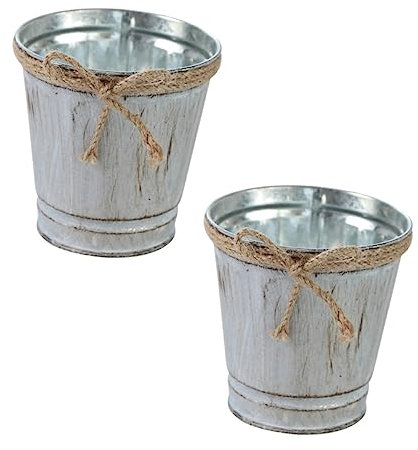 Mipcase 6pezzi Vasi Ferro Chic Per Fiori Fioriere Decorative Per Balcone e Giardino Per Piante Grasse e Bulbi Stile Vintage e Materiale Resistente Decorazione Per Interni Ed Esterni