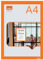 Nobo Selbstklebender magnetischer Posterrahmen A4, 2er-Pack Präsentationsrahmen, zum Aufhängen und Präsentieren von Postern, Urkunden, Informationen und Plakaten, Orange, 1915695