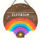 Rainbow Teacher Welcome Classroom Sign Personalised Wooden Door Plaque School Teachers Gift