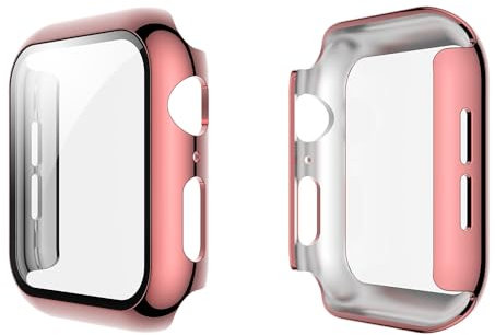 CasurvivePro Custodia per Apple Watch 4/5/6/SE 40 mm, antigraffio, in policarbonato rigido, protezione totale, design unico, ultra sottile, per Apple Watch 4/5/6/SE 40 mm, colore rosa