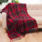 David's Home Buffalo Plaid Überwurfdecke, weich und leicht, Schottenkarodecke mit dekorativen Quasten für Couch, Sofa, Outdoor, Fransen, Schoßüberwurf, Bauernhaus-Stil, 127 x 152 cm, Rot und Grün