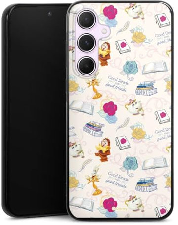 DeinDesign Silikon Hülle kompatibel mit Samsung Galaxy A55 5G Case schwarz Handyhülle Disney Offizielles Lizenzprodukt Die Schöne und das Biest