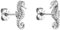 PURELEI® Seahorse Ohrringe (Gold, Silber, Rosegold), Wasserfeste Damenohrringe, Ohrstecker in Seepferdchenform aus Edelstahl, Geschenk für Frauen (Silber)